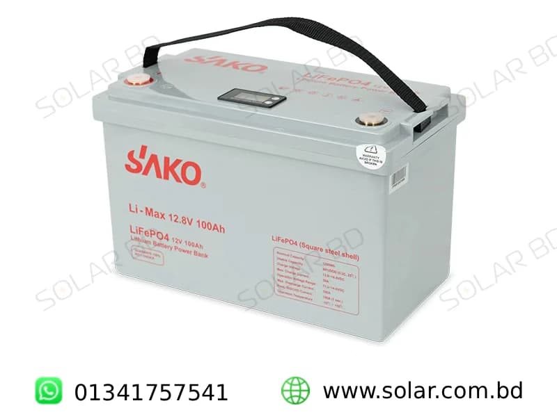 SAKO 12V 100Ah LiFePO₄ Lithium Battery
