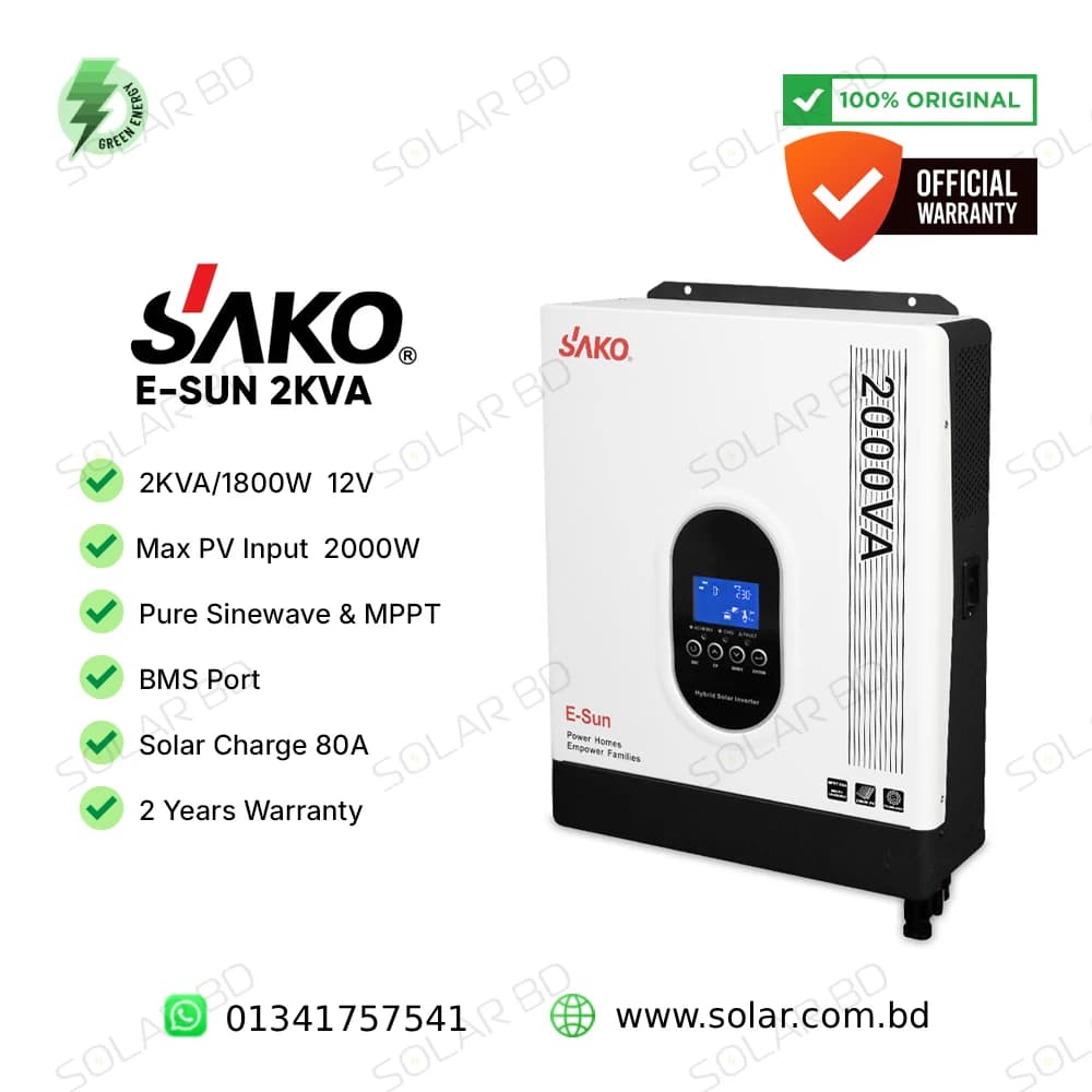 SAKO E-SUN 2KVA 12V Off Grid Hybrid Inverter