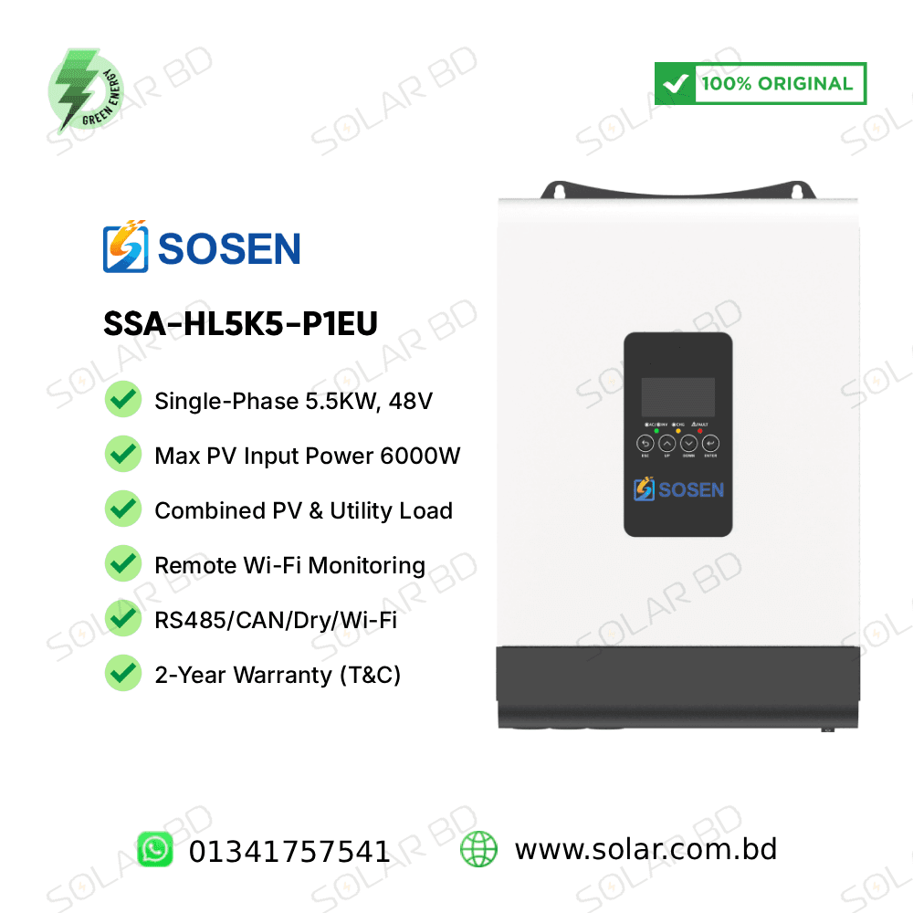 SOSEN 5.5KW 48V Solar Off-Grid Hybrid Inverter